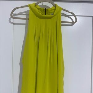 Naked Zebra Sleeveless Blouse in Vibrant Yellow